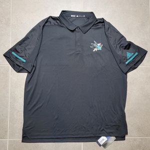 San Jose Sharks NHL Performance Adidas Polo Shirt